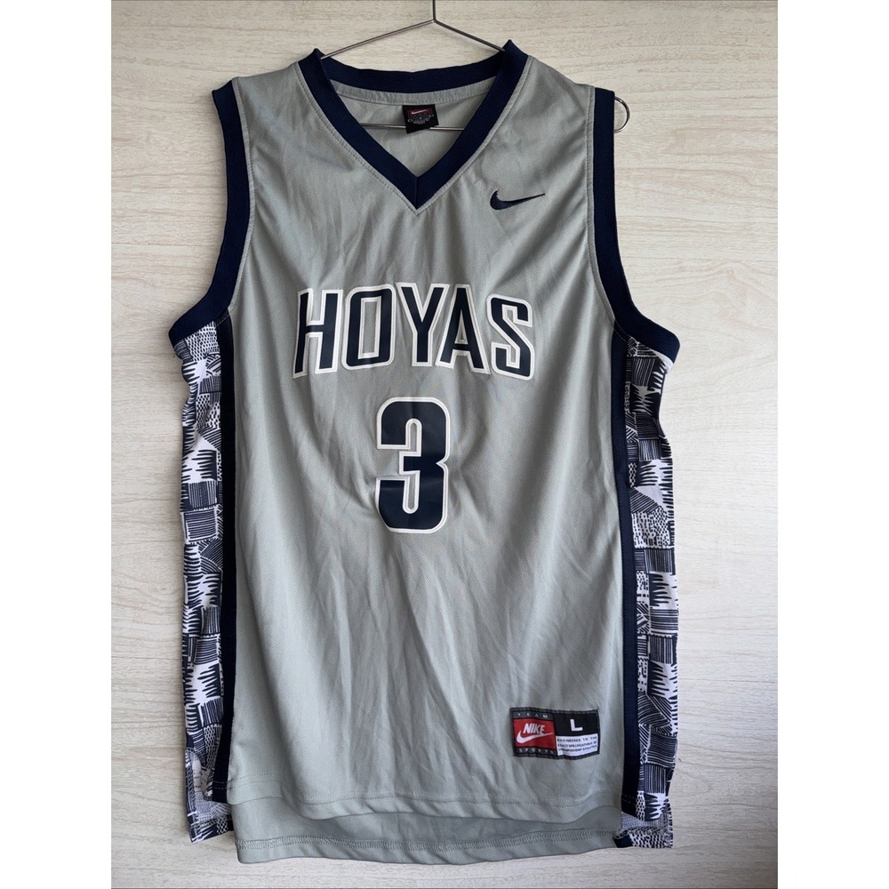 vintage Nike Allen Iverson Georgetown Hoyas basketball jersey Sz Lg